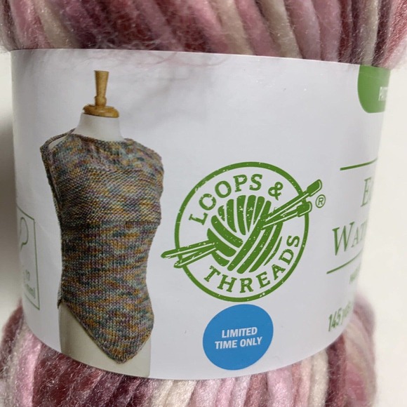 Loops & Threads Yarn Eco Cozy Watercolors "Rosewater" - 290 Yards Lot of 2 - Picture 6 of 6